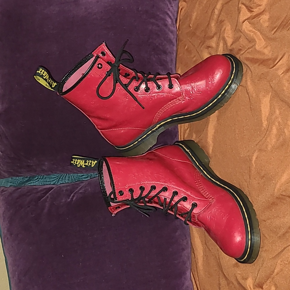 Floral Embrossed Dr. Martens